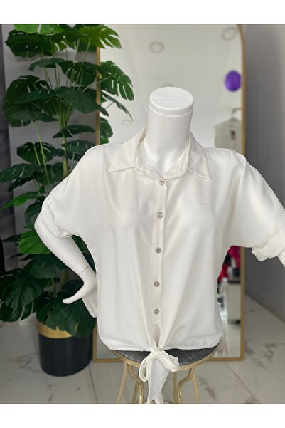 Anka Önden bağlamalı Krep gömlek