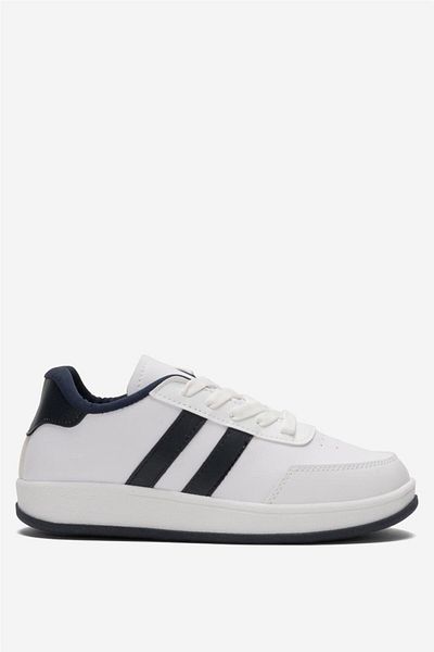 Liger Unisex Flat Light Sole Casual Sneaker Παπούτσια ΛΕΥΚΟ - ΜΠΛΕ