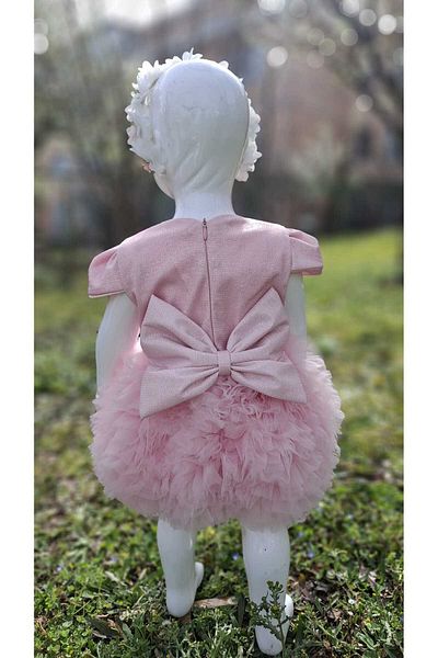 Mininaf Girl's Birthday Special Day Wedding Festive Silvery Fabric Tutu Skirt Dress