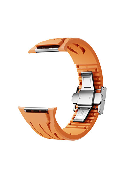 morfide Apple Watch Ultra 49mm Compatible Krd-127 Silicone Cord with Metal Buckle