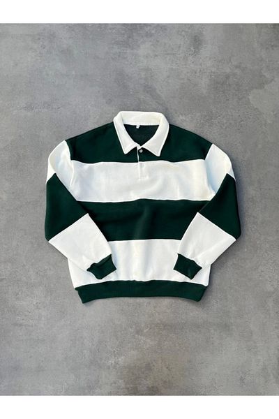 JANES Πράσινο μπλουζάκι Unisex - Τρεις κλωστές και γιακάς
