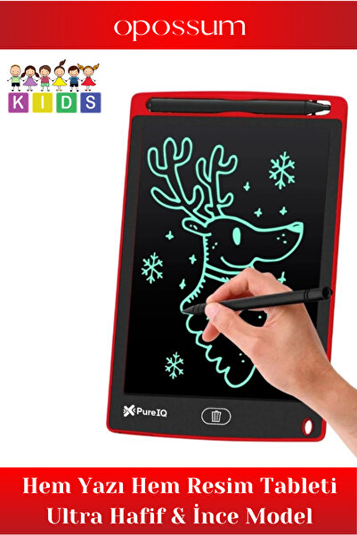 opossum Premium Lcd Ekranlı Kalemli Dijital Çizim Tableti Yazı Tahtası Boyama...