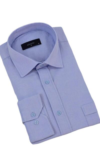 ADVANTE Чоловіча класична сорочка з довгими рукавами та однією кишенею BGL-ST04338