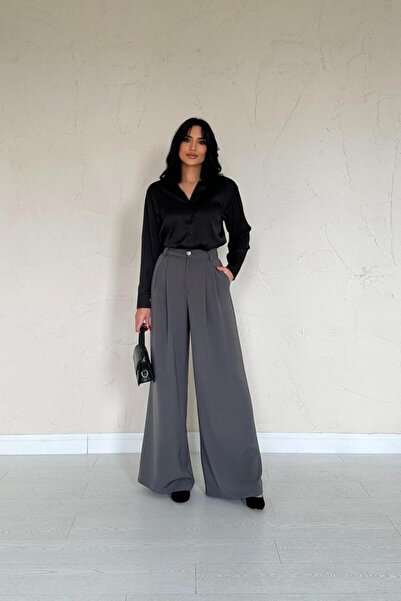 Kokosh moda DRESSIFY MODĂ PENTRU FEMEI Cămașă neagră din satin