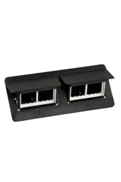Legrand 654005   Pop-Up Mountable Table Junction Box Matte Black 8 (2X4) Modules
