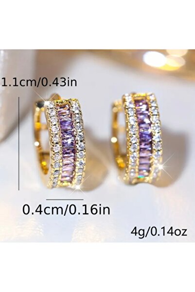 Accessories Vanilla Avenue Parıldayan Taşlı Yeşil Zirkonya Halka Sallantılı Kadın Küpe