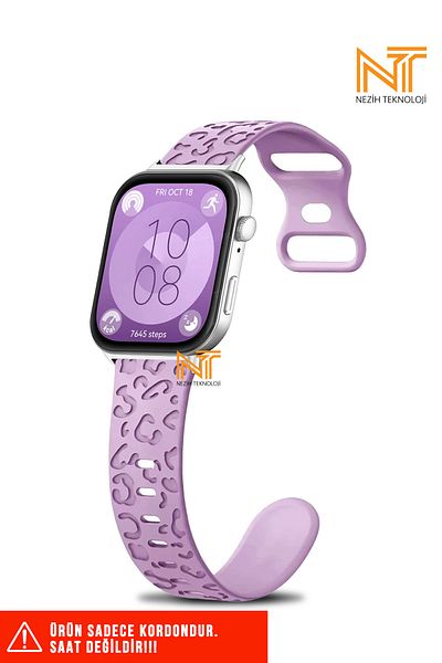 Nezih Case ساعة Huawei Watch Fit 3 / Fit 4 / Fit 4 Pro متوافقة مع سلك / حزام سيليكون عالي الجودة بنمط الفهد