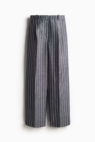 H&M Wide linen-blend trousers