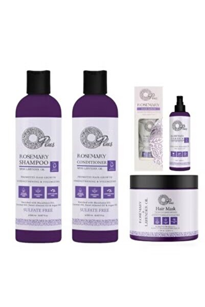 Oplus مجموعة اكليل الجبل وزيت الافندر مكونة من شامبو  وبلسم ماسك سيرم لا يحتو...