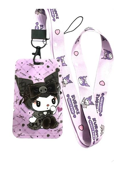 BALCI HEDİYELİK Sanrio Kuromi Figure Hanging Card Holder