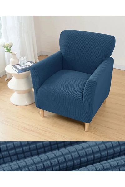 nurlan Stretch Elastic Seat Cover and Square Pattern Single Seater Kotuk Cover