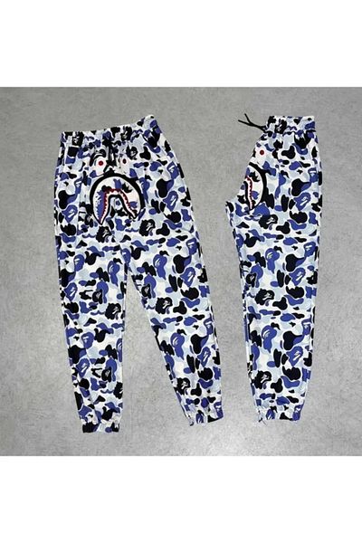 JANES Unisex Pubg Bape X Shark Sweatpants - Γκρι