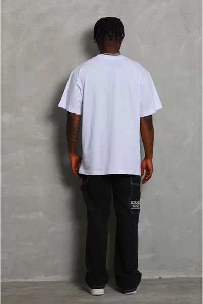 JANES Μπλουζάκι Unisex Oversize Plain Crew Neck - Λευκό 
