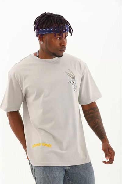 JANES Γκρι μπλουζάκι Unisex Oversize Crew Neck