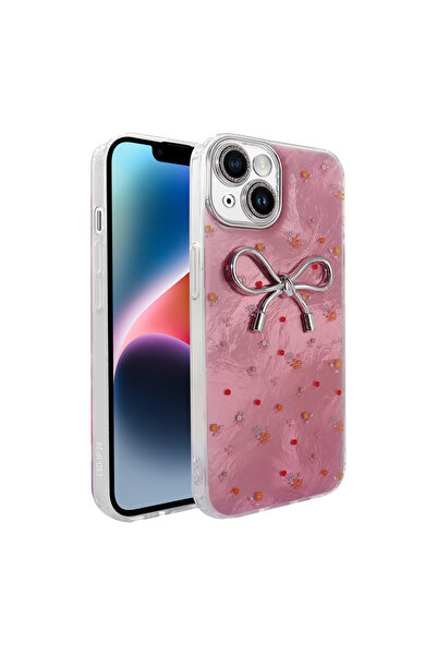 Rivor Apple iPhone 13 & iPhone 14 Uyumlu Kılıf Kamera Korumalı Figürlü Parılt...