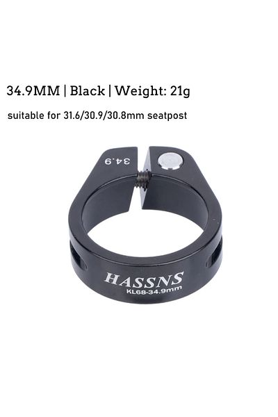 Choice Black 34.9MM HASSNS Bicycle Seatpost Clamp Saddle Blocking Bike Seat Clip 31.8/34.9MM Post Collar Cl