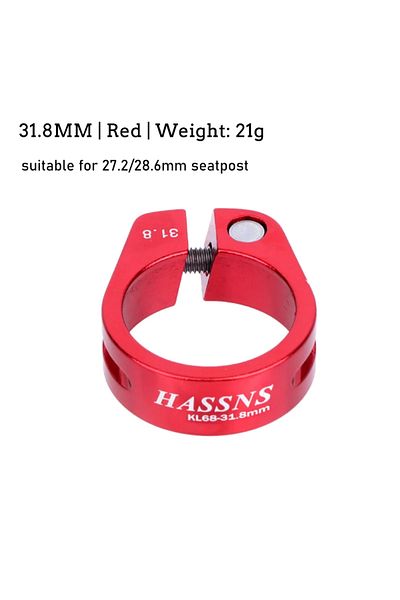 Choice Red 31.8MM HASSNS Bicycle Seatpost Clamp Saddle Blocking Bike Seat Clip 31.8/34.9MM Post Collar Clos
