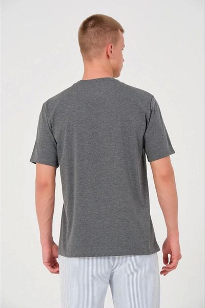 Kokosh moda Ανδρικό μπλουζάκι 24/1 Απλό Α Ποιότητα Oversize - Anthracite
