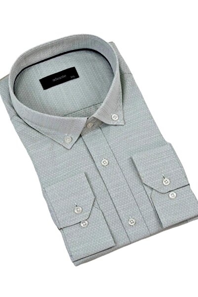 ADVANTE Чоловіча сорочка великого розміру з одним кишенею та довгими рукавами BGL-ST04342