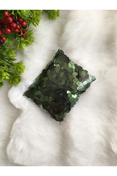 pulsan 50gr Damla Yassı Yazma işlemelik Oya Pulu Haki