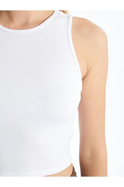 LC Waikiki XSIDE Bisiklet Yaka Dokulu Kadın Crop