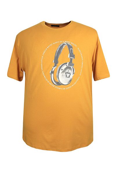 tambattal Men's Large Size Printed Crew Neck T-Shirt