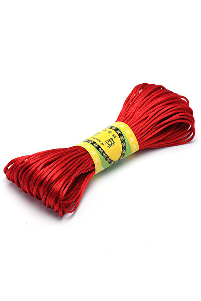 Choice حبل من النايلون الساتان بطول 1.5 مم × 20 م، أحمر نبيذي، 20 م، 1.5 مم، ...