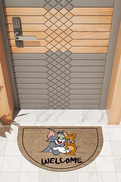 Dormot Home Modern Digital Doormat Brown Tom and Jerry Doormat - Front Door Mat