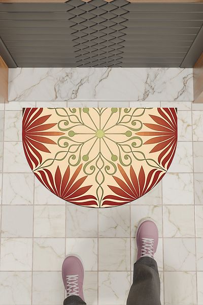 Dormot Home Modern Digital Doormat Colorful Mandala Pattern Doormat - Front Door Mat