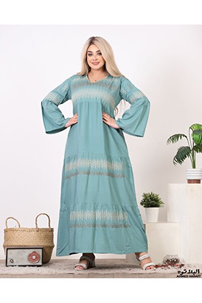 Genrics Comfortable and flowing embroidered cotton fabric reception jalabiya