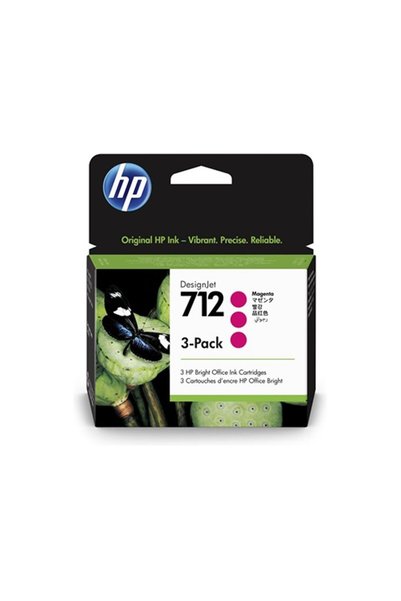 Universal خرطوشة الرسم HP 712 Magenta Red 29ML 3-Pack 3ED78A