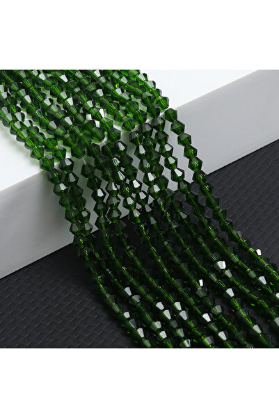 Choice 10 strands 4mm dark green 10strands 10 Strands Bicone Crystal Glass Be...