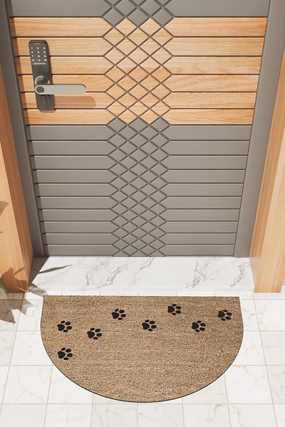 Dormot Home Modern Digital Doormat Brown Multi-Paw Doormat - Front Door Mat