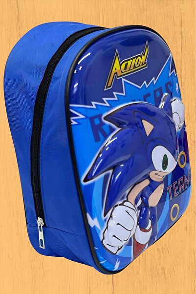 Uniquerrs Rucsac pentru copii de grădiniță Personaj Sonic Hedgehog 3-6 ani Rucsac și ghiozdan în relief 5d