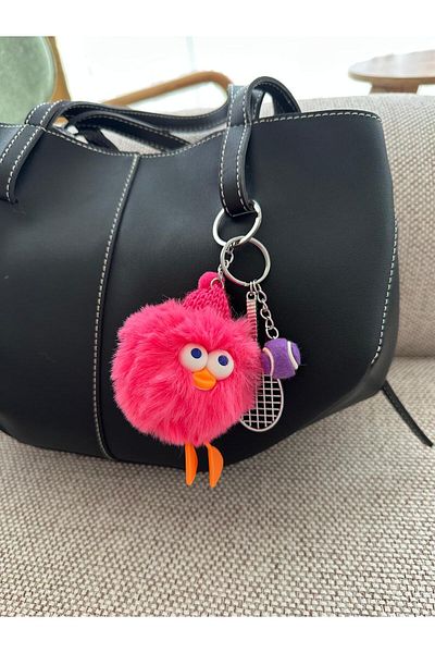 Çantacımstore Pink Charm Accessory - Angrybirds Tennis Racket Ball