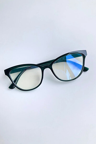 BluePepper Cateye Mavi Işık Korumalı Yeşil Ekran Gözlüğü Kadın Optik Uyumlu C...