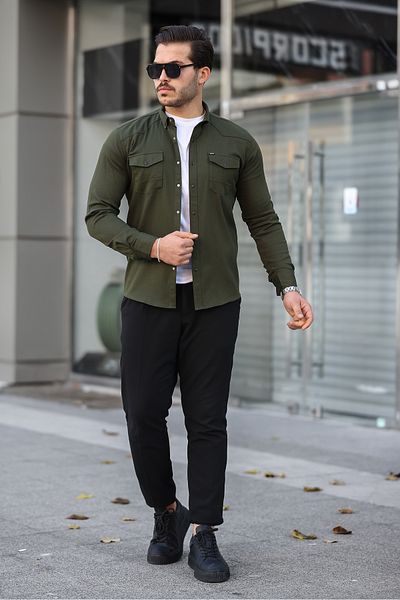 Artı1 Slim Fit Men's Denim Shirt Slim Fit