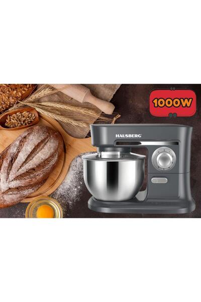 Hausberg Mixer Cu Bol Hb-7620gr, Putere 1000w, 5 Litri, 6 Viteze, Gri