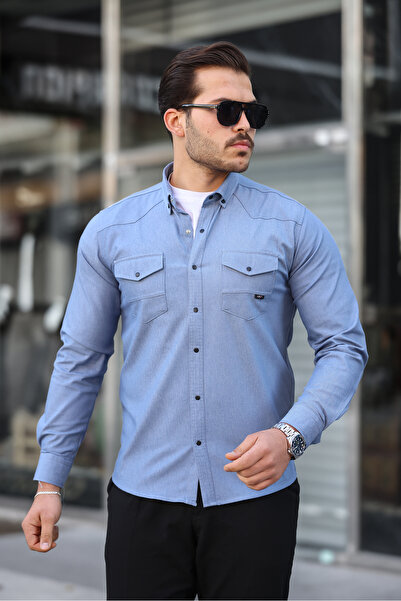 Artı1 Slim Fit Men's Denim Shirt Slim Fit