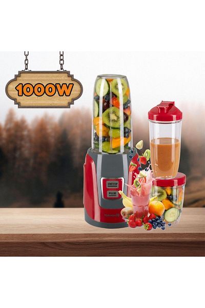 Hausberg Mixér Hausberg HB-7675RS červený, výkon 1000 W, objem 1000 ml, měděný motor