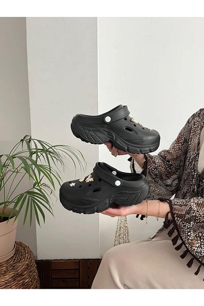 Behtah Kundura Closed Front High Platform Sole Slippers Garden Doctor Nurse Daily Slippers