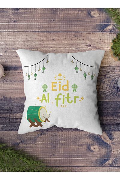 LOWHA Polyester Pillowcase Cushion Cover with Eid Al-Fitr  Design