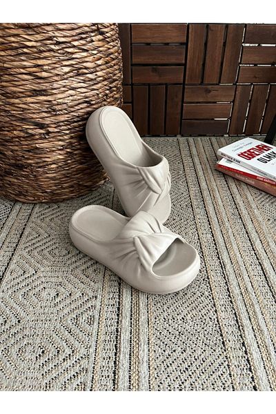 Behtah Kundura Παντόφλες Slide με ψηλή χοντρή σόλα Garden Beach Pool Sea Summer Casual Παντόφλες