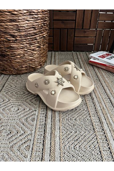 Behtah Kundura High Thick Soled Slide Slippers Garden Beach Pool Sea Summer Daily Slippers