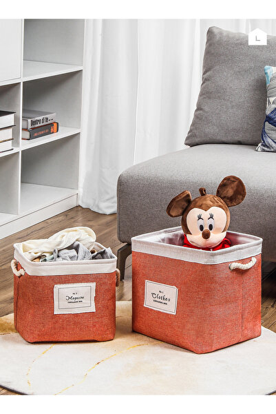 Lawazim مجموعة سلال غسيل مستطيلة - سلة تخزين من قطعتين وسلة غسيل لتنظيم المنزل