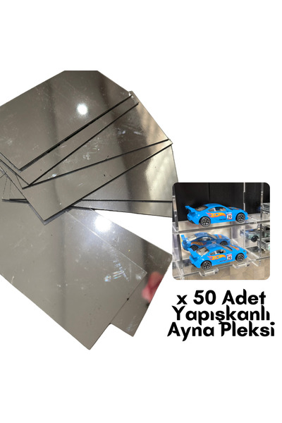 GOOD SIGN 9x4 Cm Dekoratif Pleksi Ayna Kendinden Yapışkanlı 50 Adet