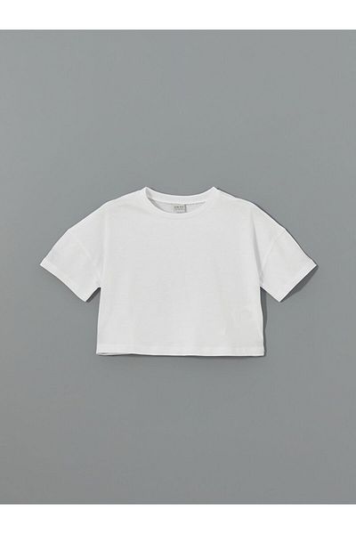 LC Waikiki Tricou pentru fete cu gât crew de sezon nou - S5IB39Z4