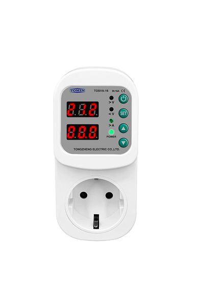 TOMZN Socket with Current Protection 16A Adjustable Voltage and Current Protection Socket - Electricity Keeper