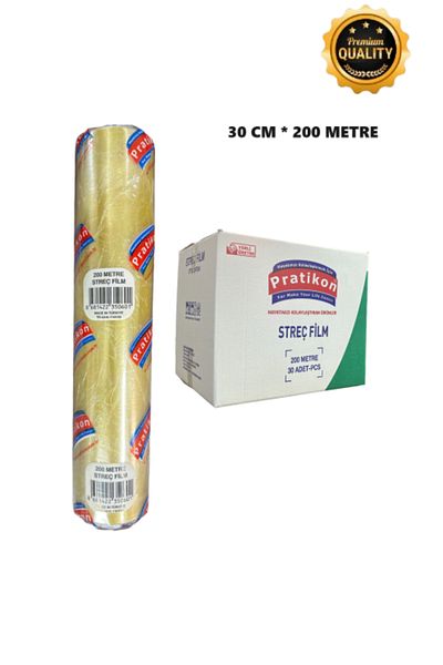 Pratikon 30 Cmx200 m Food Cling Film Bulk [8 Micron Food Grade P.E.]