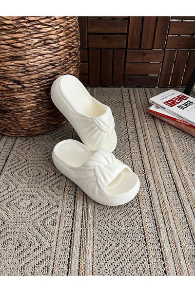 Behtah Kundura Papuci cu talpă înaltă și groasă Grădină Plajă Piscina Mare Vară Papuci de zi cu zi